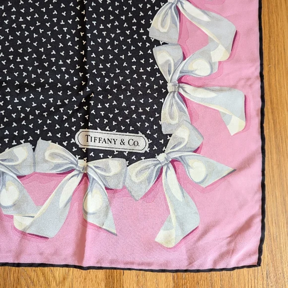 Large Tiffany silk ribbon scarf - Picture 2 of 9